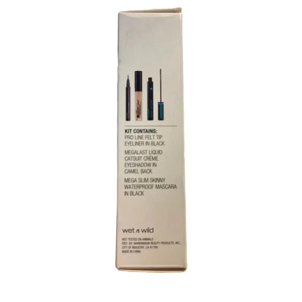 Wet and Wild Liner kit Felt Tip Liquid Eyeliner Pen‎ Waterproof Black O-13